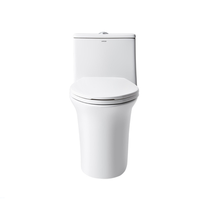 Round Bowl 1gpf One Piece Toilets Siphon Flush 4L S Trap 400mm