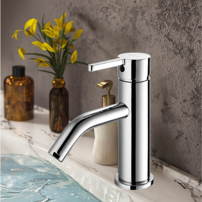 ARROW Brand Modern Brass Chrome Plated Ceramic Cartridge Deck Mounted Single Hole Basin Mixer Faucet for Bathroom Wash Basin