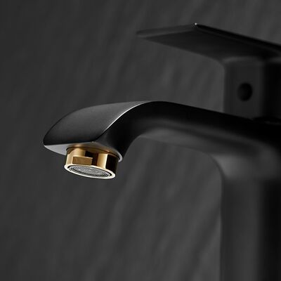 ARROW Modern Design Gold Black Basin Mixer Faucet with Ceramic Valve Core and 5 Year Warranty