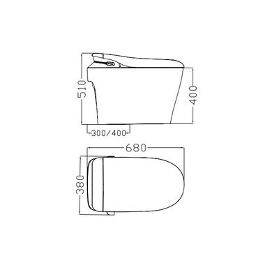 ARROW Luxury Smart Toilet with Heated Seat Remote Control and Self-cleaning Glaze Intelligent Bidet Toilet