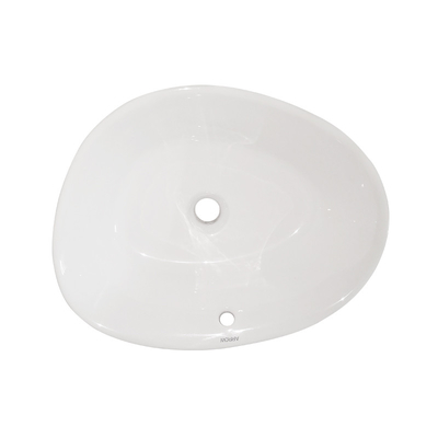 Irregular Oval Bathroom Table Top Basin No Faucet No Drainer